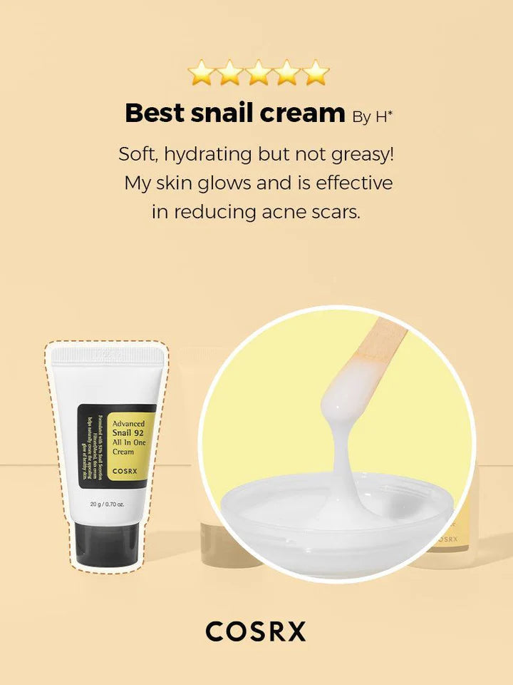 COSRX All About Snail Mucin Korean Skin Care 4/Pcs Set Mini Travel Essentials