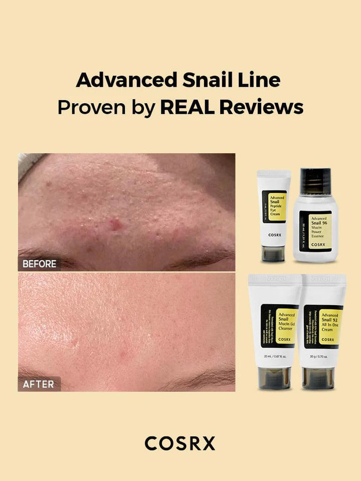 COSRX All About Snail Mucin Korean Skin Care 4/Pcs Set Mini Travel Essentials