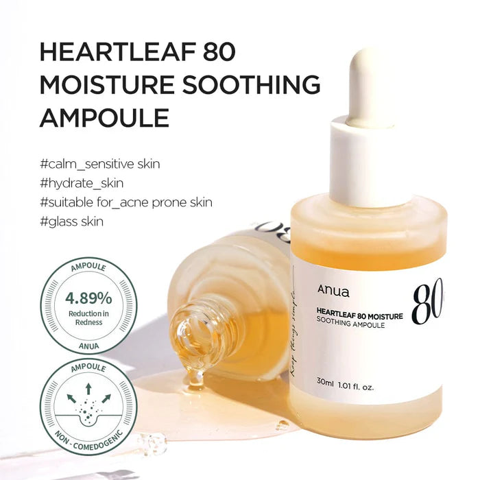 ANUA Heartleaf 80% Moisture Soothing Ampoule 30ml