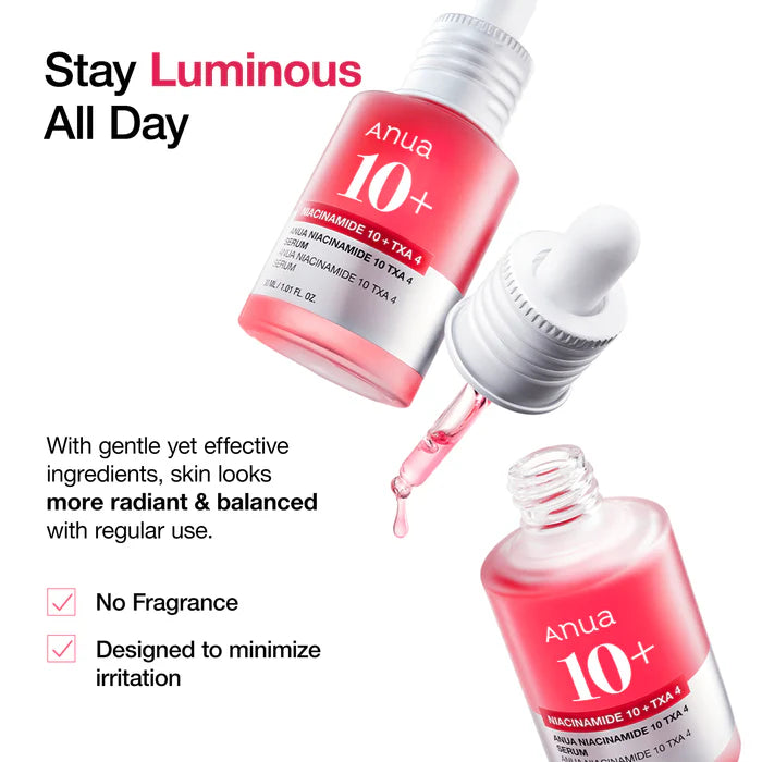 ANUA Niacinamide 10+ TXA-4 Serum For Brightening And Dark Spots 30ml