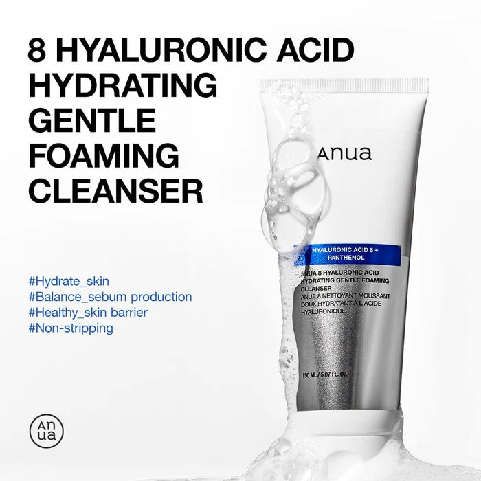 ANUA Hyaluronic Acid 8+ Hydrating Gentle Foaming Cleanser 150ml