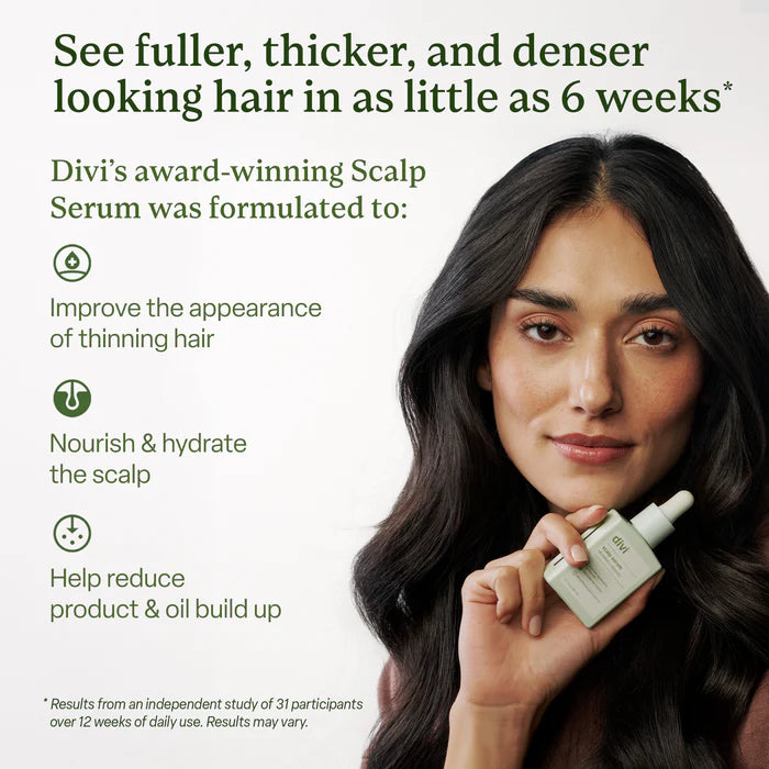DIVI Revitalize And Detoxify Your Scalp With Divi Scalp Serum - Aids Against Hair-Thinning, Nourishes Hair Follicles, And Removes Product Build-Up 30ml