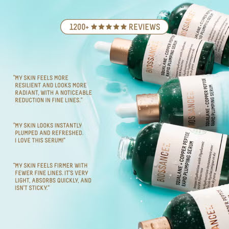 BIOSSANCE - Squalane + Copper Peptide Rapid Plumping Serum 50ml