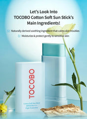 TOCOBO Cotton Soft Sun Stick SPF-50+ PA++++ 19g