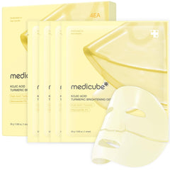 Medicube Kojic Acid Turmeric Gold Jelly Gel Face Sheet Mask ( 4/Sheets Box )