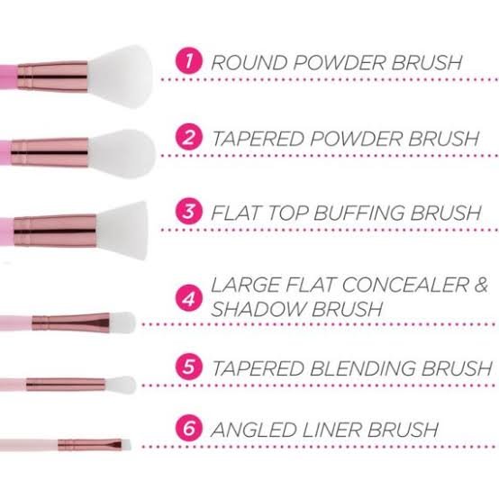 BH Cosmetics - Mini Pink Perfection Blending In My Cardio 6/Piece Brush Set