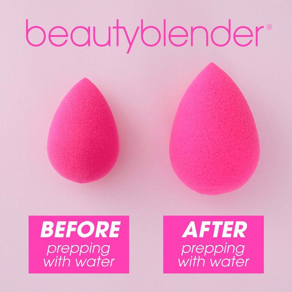 Beauty Blender Original Blender Sponge With Mini Blender Cleanser Solid ( Random Colour )