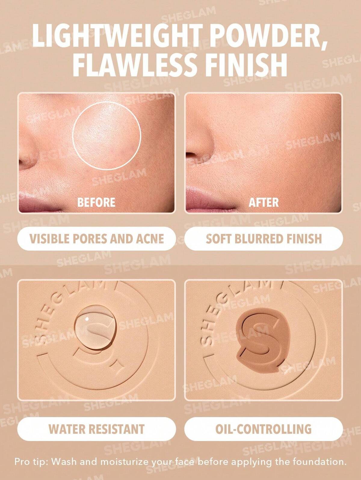 SHEGLAM Skin-Focus High Coverage Powder Foundation (3/Shades Available)
