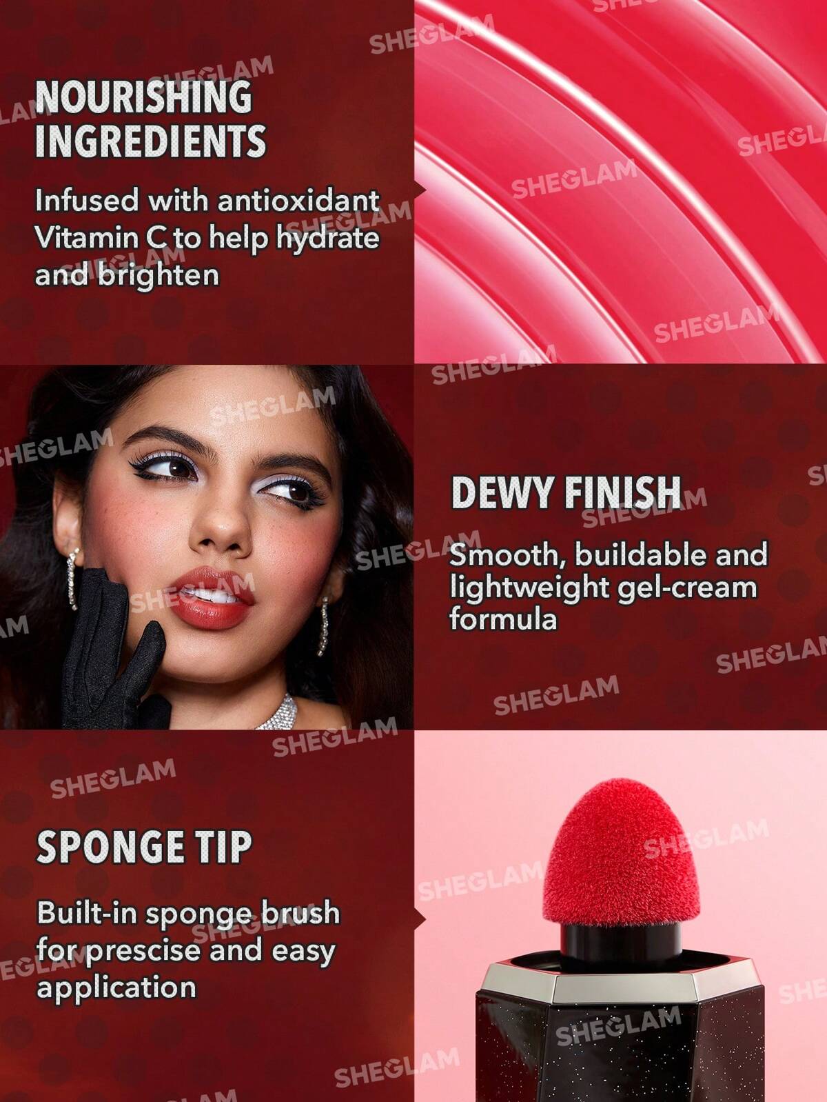 SHEGLAM Marilyn Monroe X Color Bloom Dewy Liquid Blush-Hollywood
