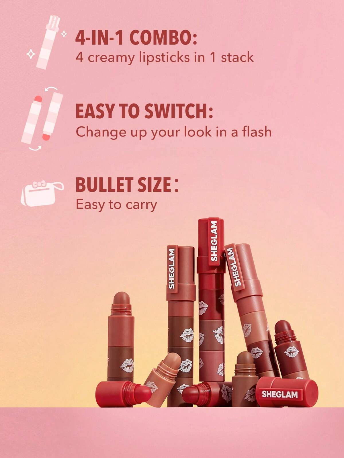 SHEGLAM 4in1 Mega Lip Stacks