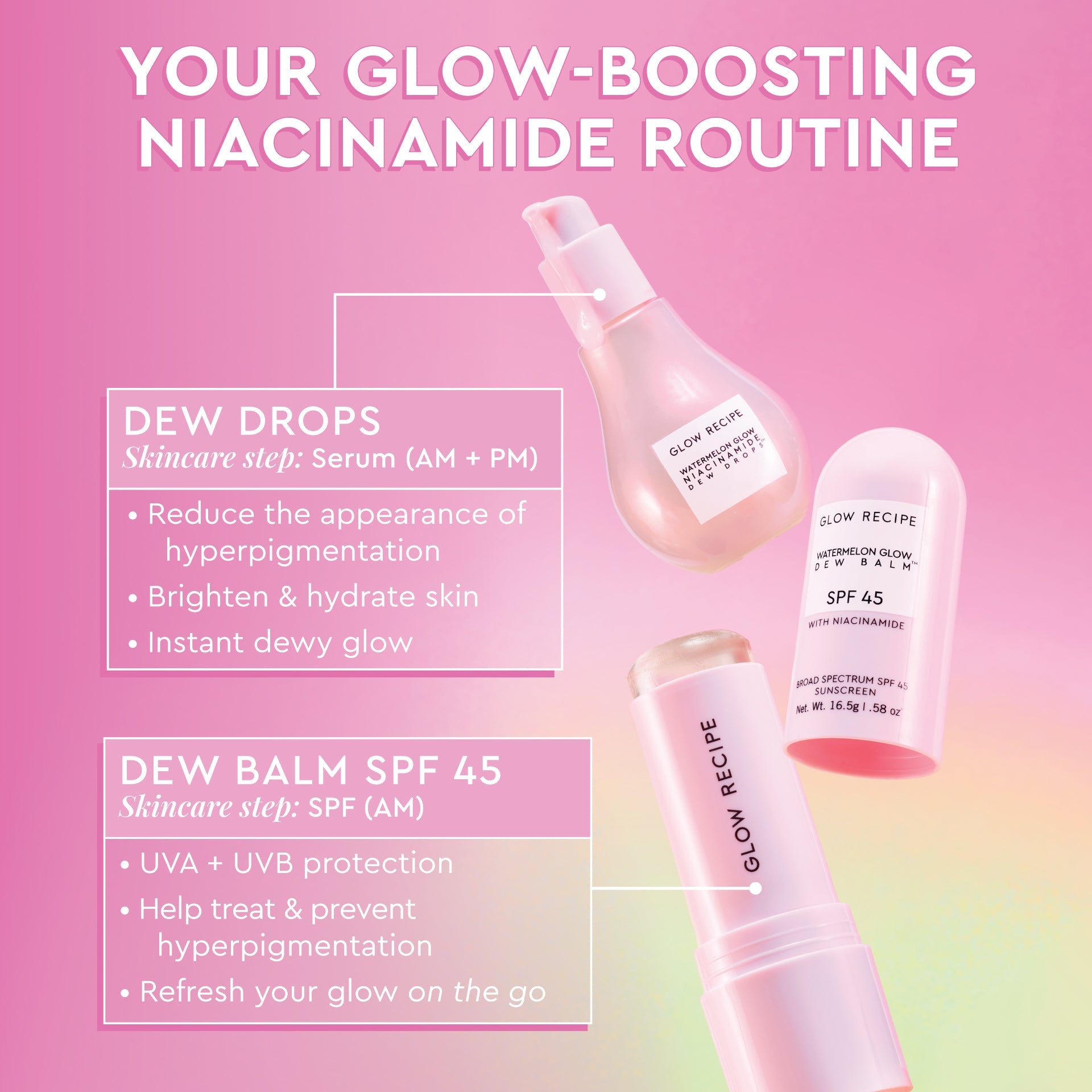GLOW RECIPE Watermelon Glow Niacinamide Dew Balm SPF-45