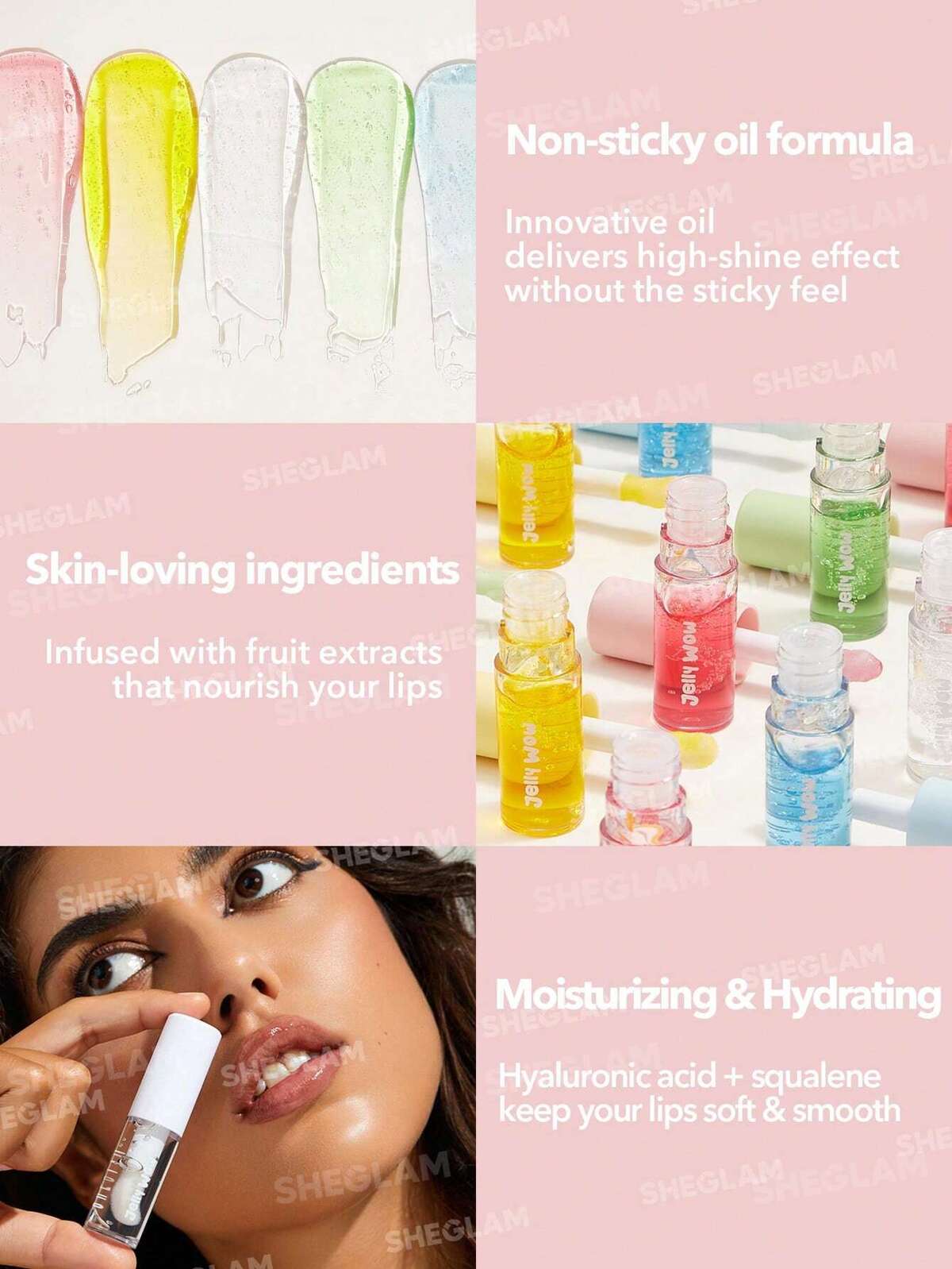 SHEGLAM Jelly Wow Hydrating Lip Oil (5/Shades Available)