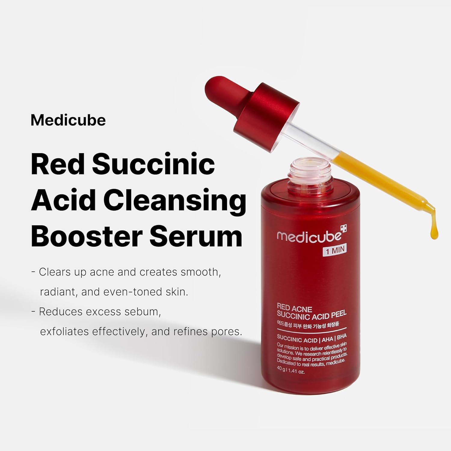 Medicube 21% Red Succinic Acid Cleansing Booster Serum 40g