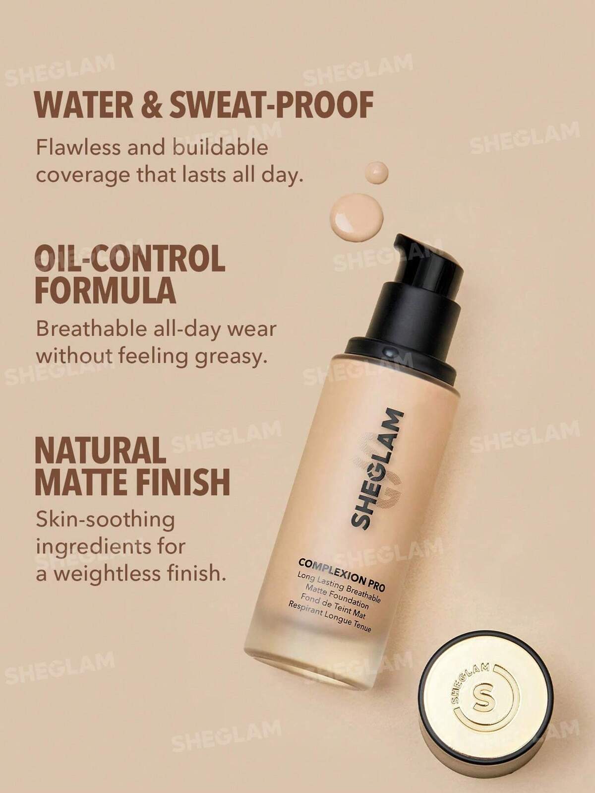 SHEGLAM Complexion Pro Matte Foundation (3/Shades Available)