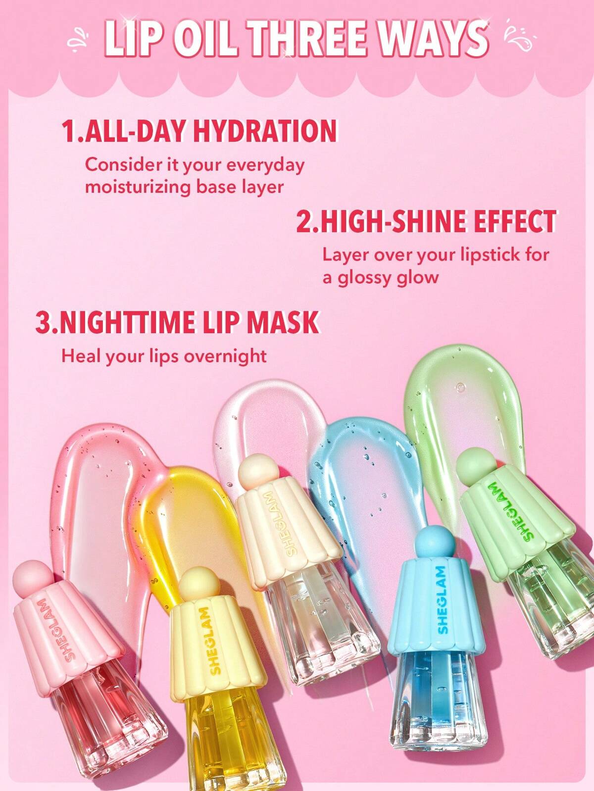 SHEGLAM Princess Jelly Wow Hydrating Lip Oil (6/Shades Available)