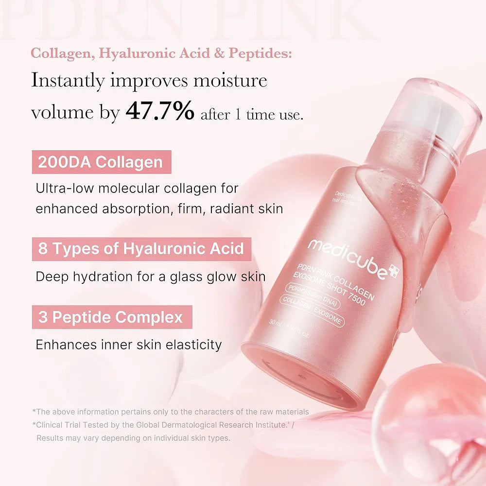 Medicube PDRN Pink Collagen Exosome Shot Serum 7,500 PPM 30ml