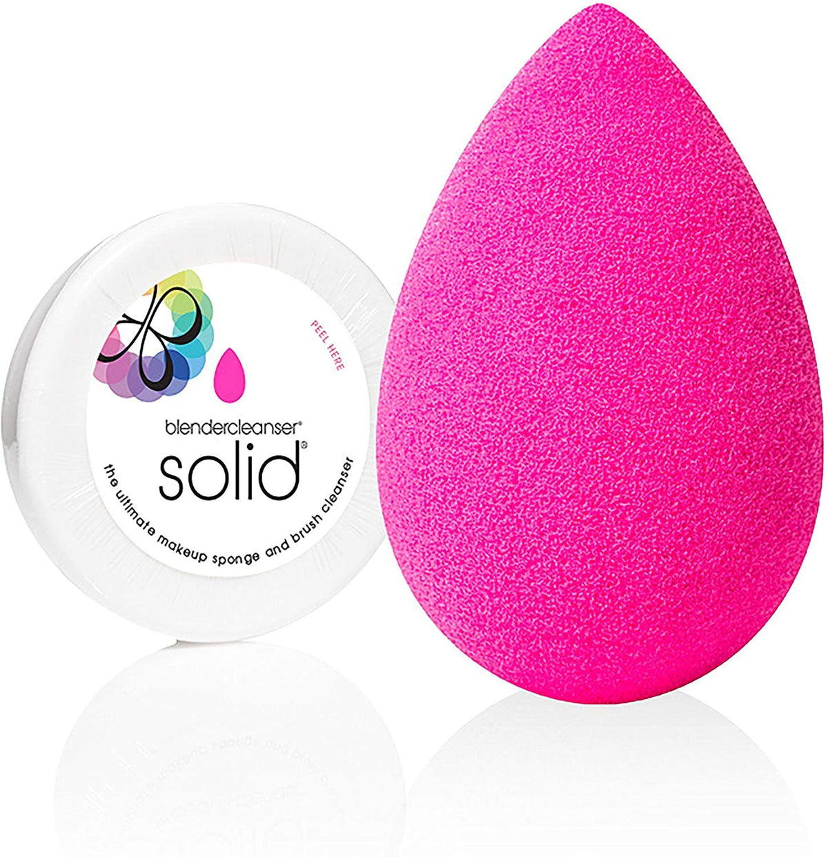 Beauty Blender Original Blender Sponge With Mini Blender Cleanser Solid ( Random Colour )