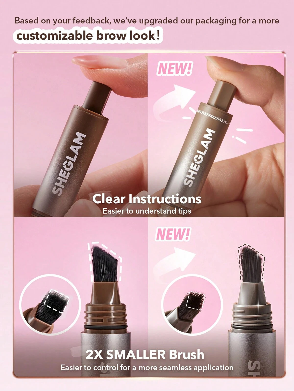 SHEGLAM Brow Shaping Brush & Dip (4/Shades Available)