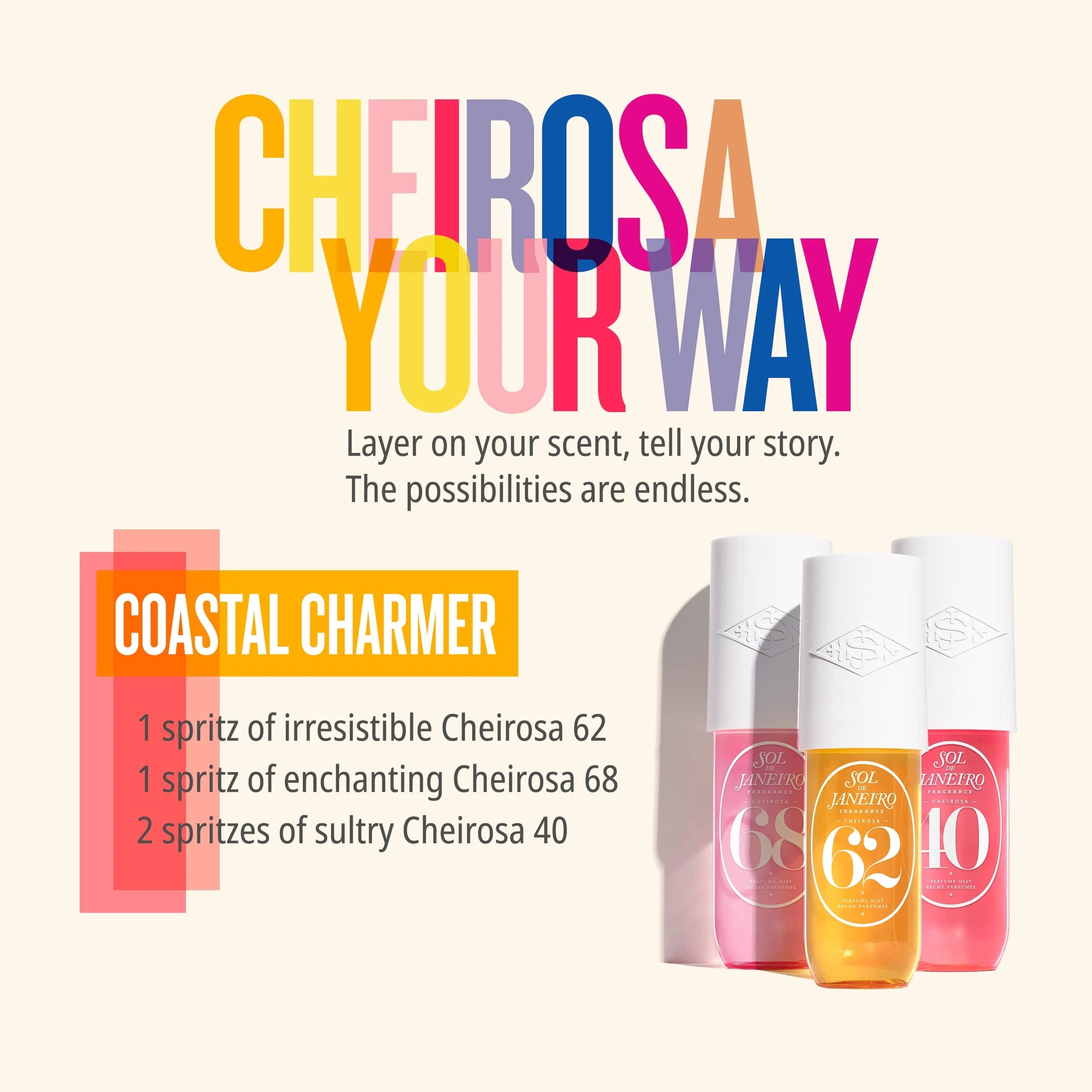 SOL DE JANEIRO Passport To Paradise Perfume 3/Mists Set ( 62,68,40 )| ONLINE EXCLUSIVE