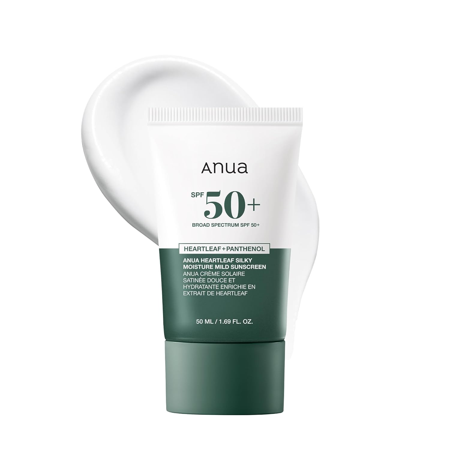 ANUA Heart Leaf Silky Moisture Mild Sunscreen 50ml