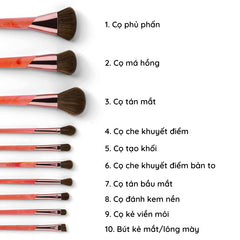 BH Cosmetics - Marvyn Macnificent - 10/Pieces Brush Set
