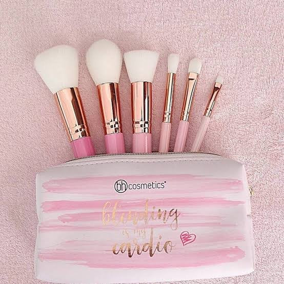 BH Cosmetics - Mini Pink Perfection Blending In My Cardio 6/Piece Brush Set